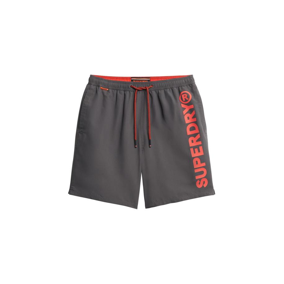 Superdry Superdry Zwemshorts antraciet / oranje / koraal / zwart -