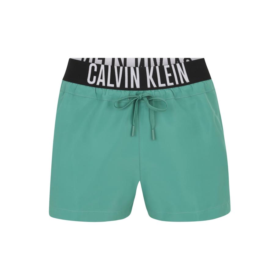 Calvin Klein Calvin Klein Swimwear Zwemshorts smaragd / zwart / wit -