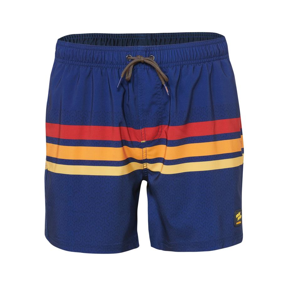 KOROSHI KOROSHI Zwemshorts donkerblauw / abrikoos / mandarijn / grenadine -
