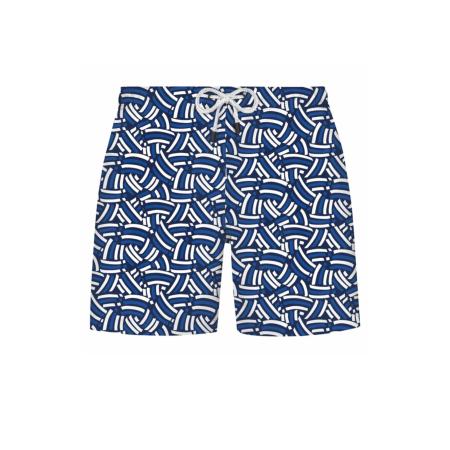 WESTMARK LONDON WESTMARK LONDON Zwemshorts Geometric marine / wit