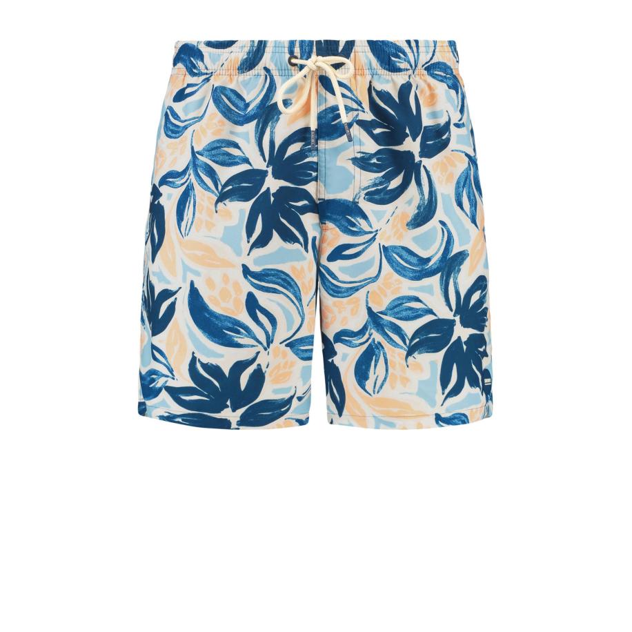 Shiwi Zwembroek Mike Floral Leafs Blauw Blauw