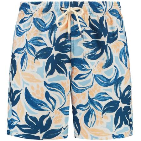 Shiwi Zwembroek Mike Floral Leafs Blauw