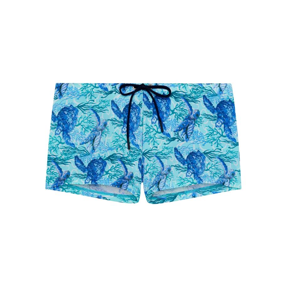 HOM HOM Zwembroek Swim Shorts Tartane blauw -
