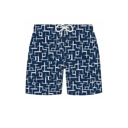 WESTMARK LONDON WESTMARK LONDON Zwemshorts Geometric marine / wit