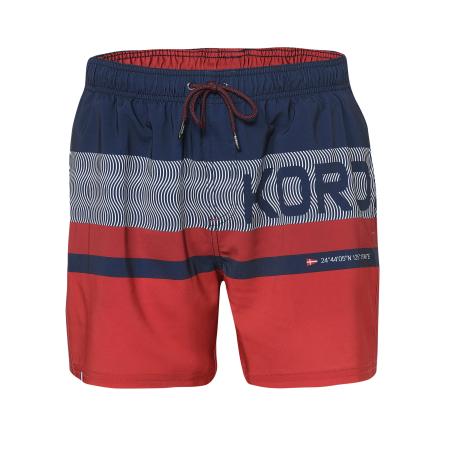 KOROSHI KOROSHI Zwemshorts navy / robijnrood / wit