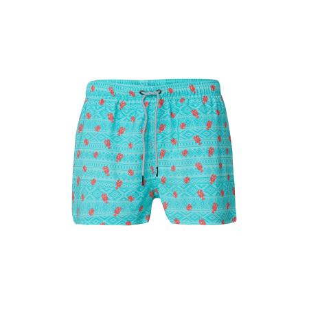 KOROSHI KOROSHI Zwemshorts turquoise / hemelsblauw / rood / robijnrood