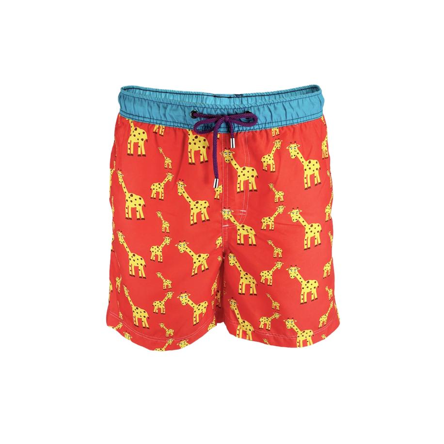 UnaBux UNABUX Zwemshorts WATER GIRAFFE geel / rood -