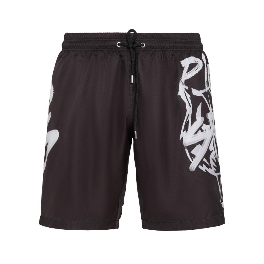 Plein Sport Plein Sport Zwemshorts Tiger zwart / wit -