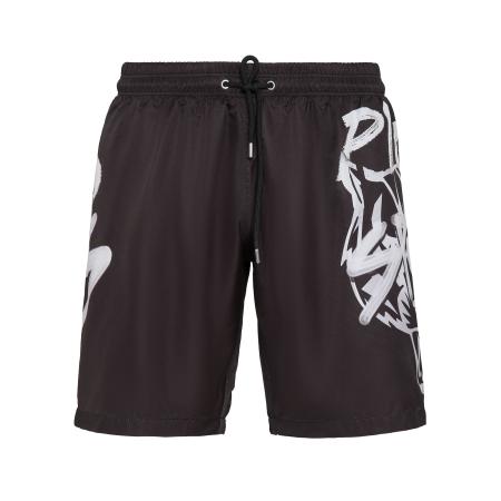 Plein Sport Plein Sport Zwemshorts Tiger zwart / wit