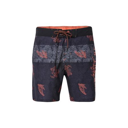 KOROSHI KOROSHI Zwemshorts grijs / oranje / zwart
