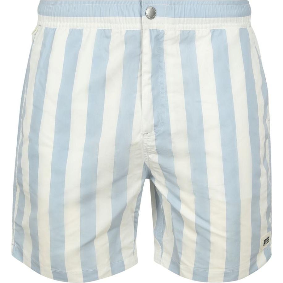 Scotch & Soda Zwembroek Strepen Licht Blauw Blauw