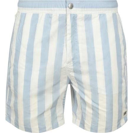 Scotch & Soda Zwembroek Strepen Licht Blauw