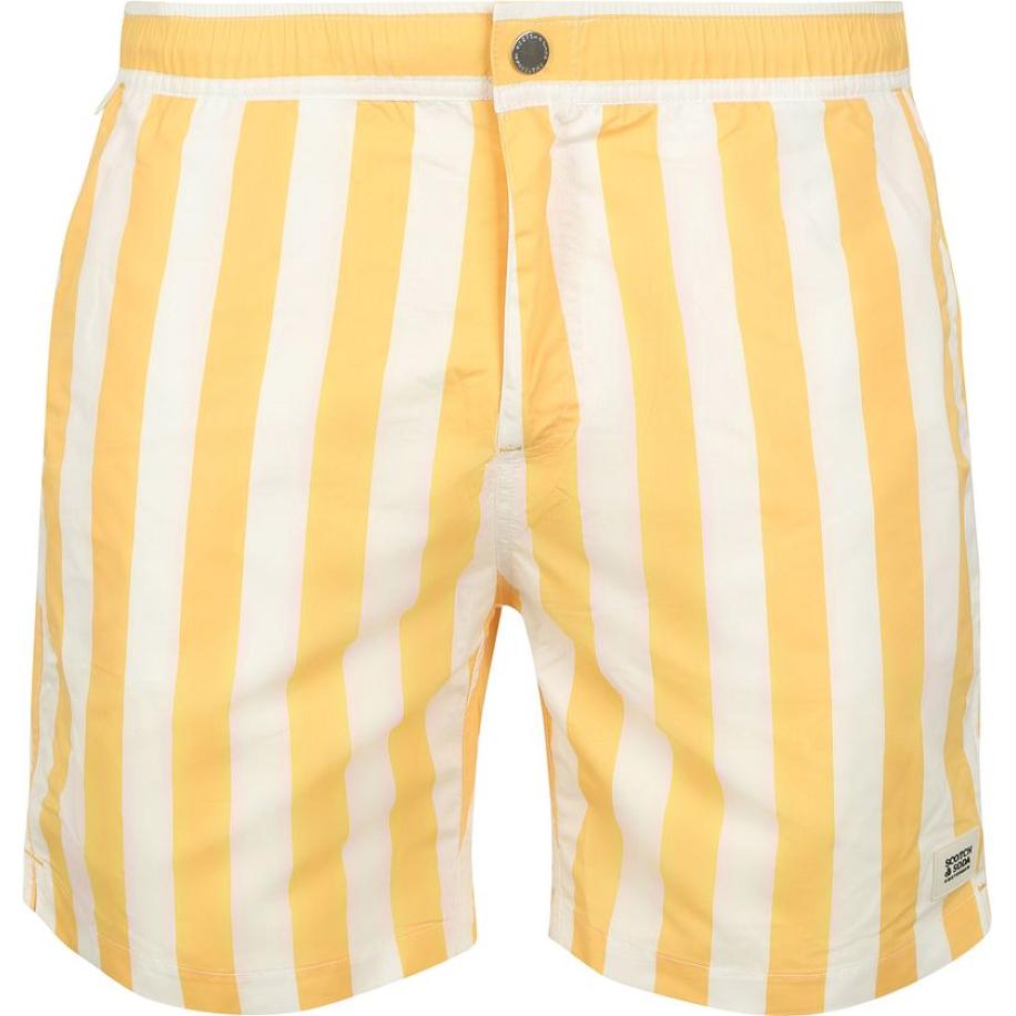 Scotch & Soda Zwembroek Strepen Geel Geel
