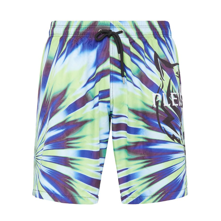 Plein Sport Plein Sport Zwemshorts Tiger blauw / lichtblauw / lichtgroen -