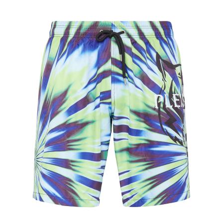 Plein Sport Plein Sport Zwemshorts Tiger blauw / lichtblauw / lichtgroen