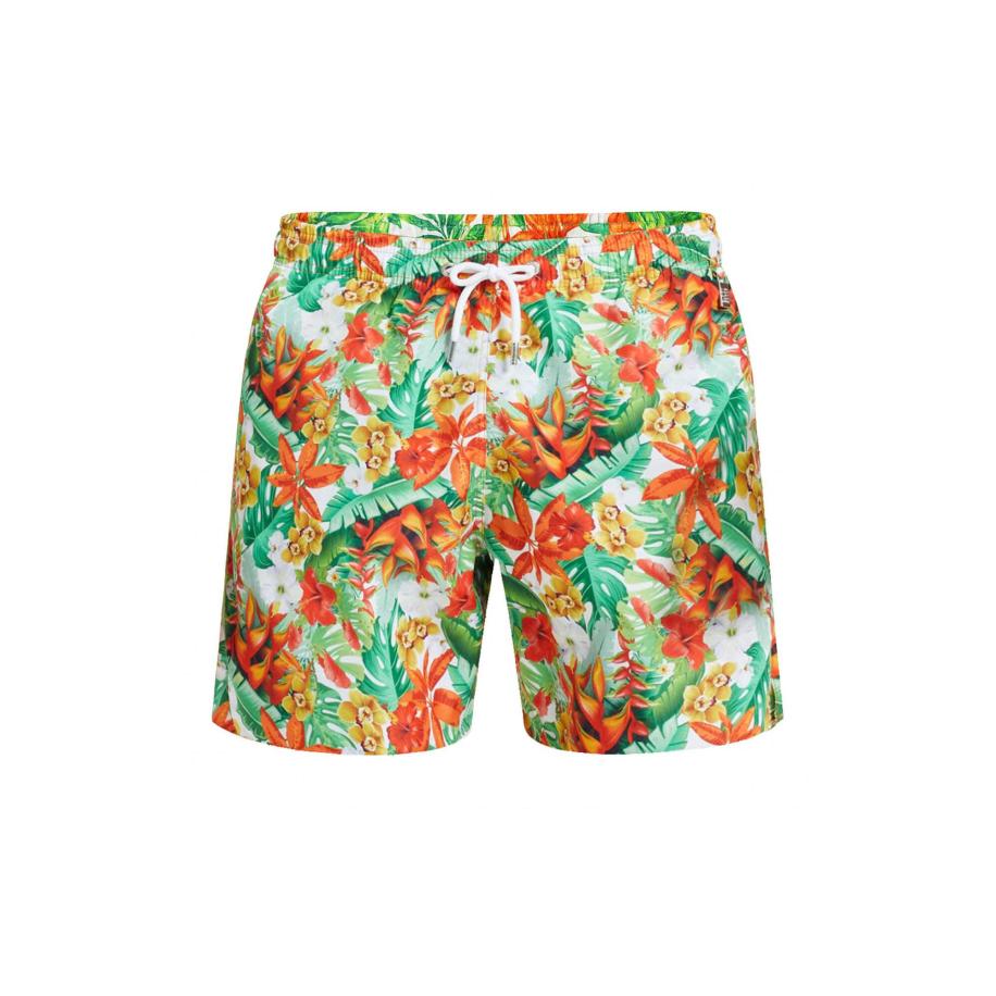 Blackspade Blackspade Zwemshorts Summer Prints groen / oranje -