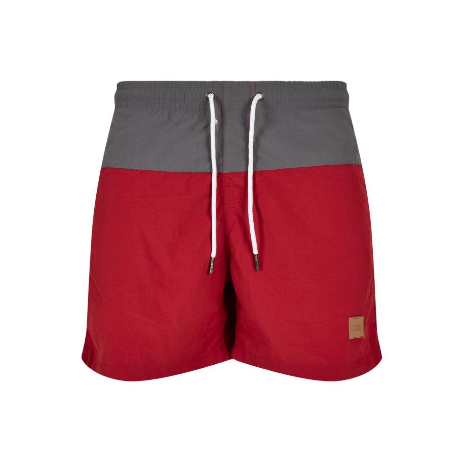 Urban Classics Urban Classics Zwemshorts stone grey / vuurrood -