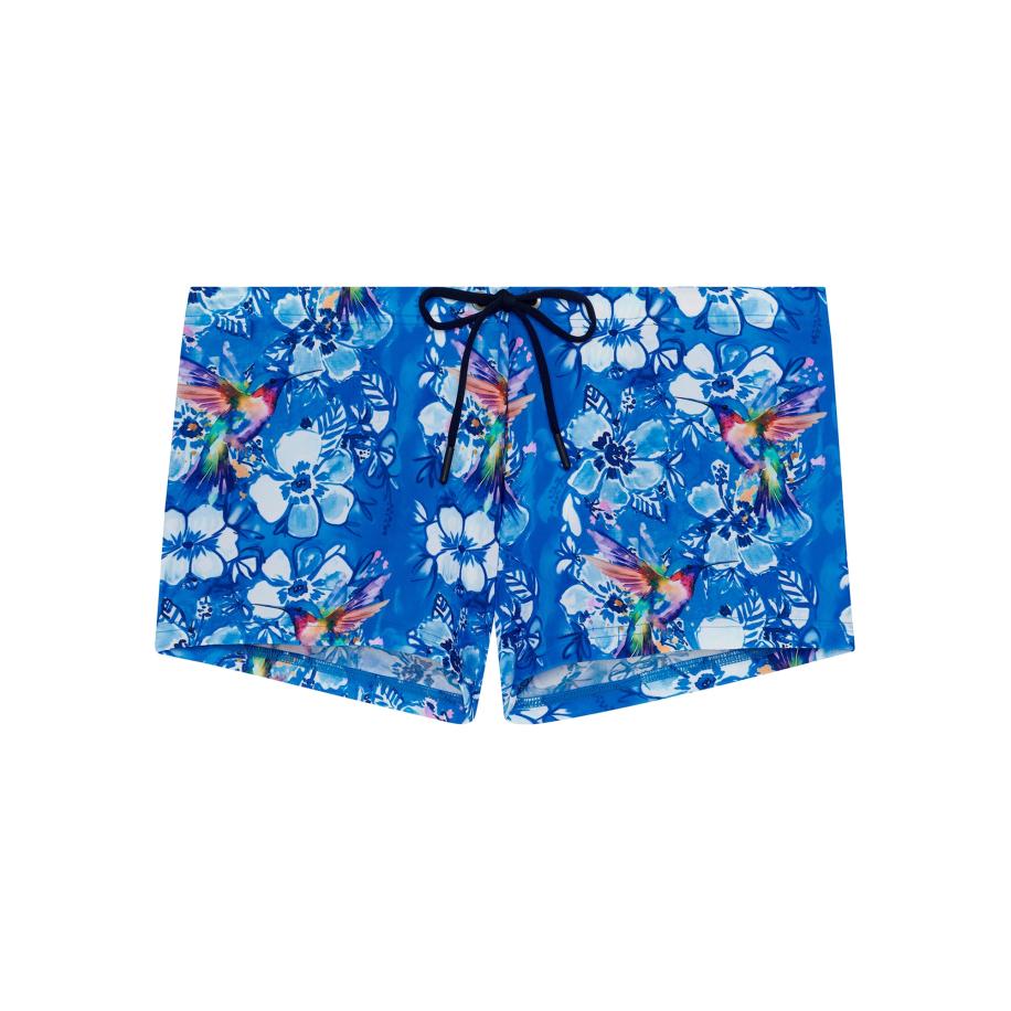 HOM HOM Zwembroek Swim Shorts Colibris blauw / gemengde kleuren -