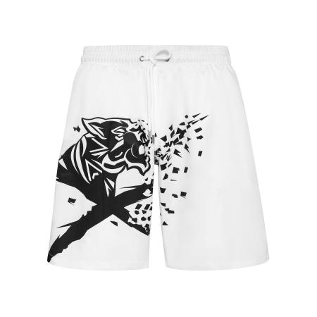 Plein Sport Plein Sport Zwemshorts zwart / wit