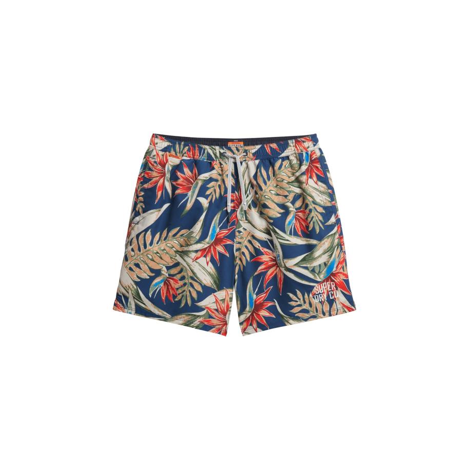 Superdry Superdry Zwemshorts sand / marine / rood / wit -