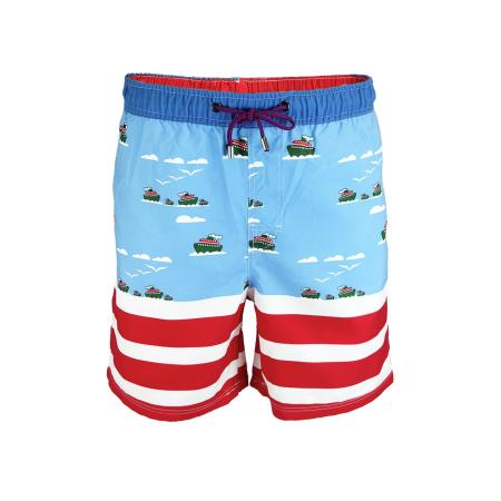 UnaBux UNABUX Zwemshorts WATER GIRAFFE blauw / rood / wit