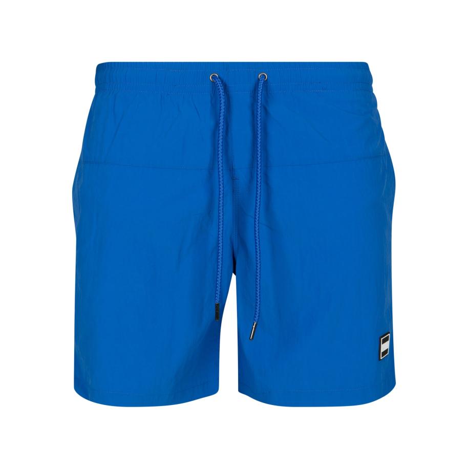 Urban Classics Urban Classics Zwemshorts kobaltblauw / zwart / wit -