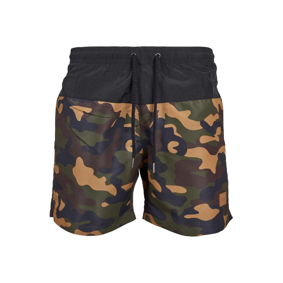 Urban Classics Urban Classics Zwemshorts bruin / lichtbruin / olijfgroen / zwart -