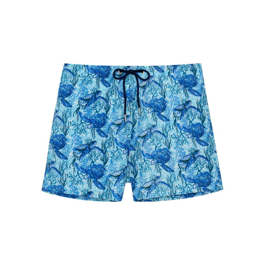 HOM HOM Zwemshorts Beach Boxer Tartane blauw / aqua -