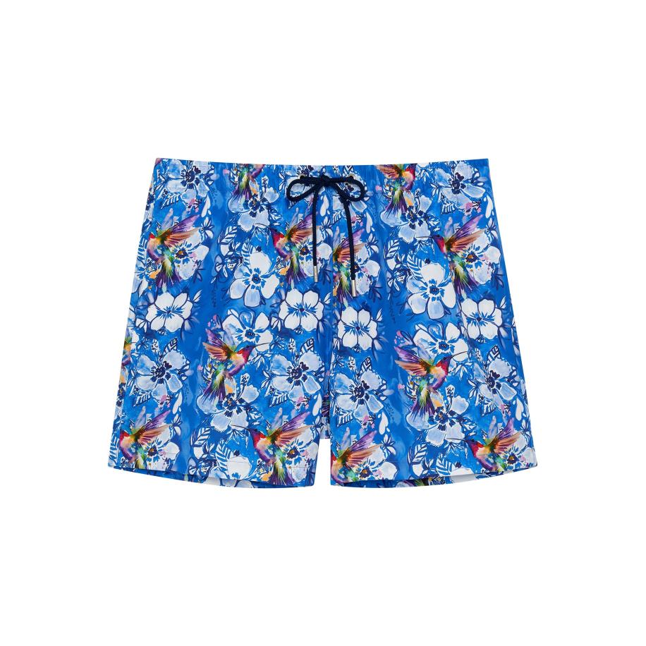HOM HOM Zwemshorts Beach Boxer Colibris blauw / gemengde kleuren -