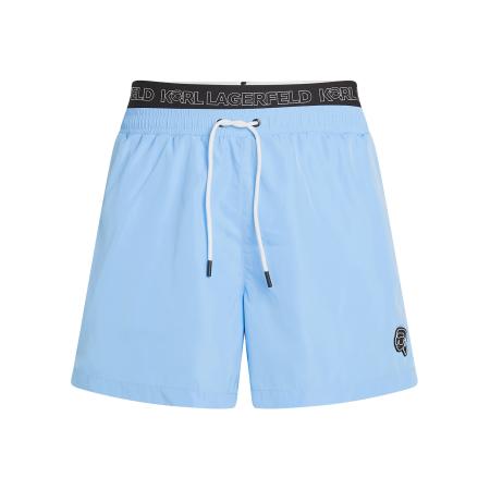 Karl Lagerfeld Karl Lagerfeld Zwemshorts Ikon lichtblauw / zwart / wit