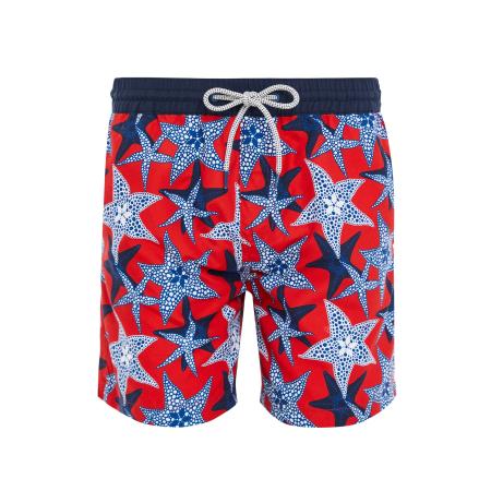 Threadbare Threadbare Zwemshorts Starfish blauw / navy / knalrood / wit