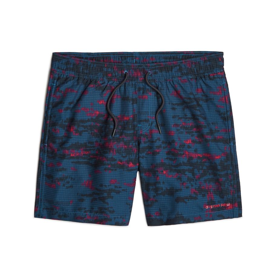 G-Star RAW G-STAR Zwemshorts Dirik donkerblauw / bordeaux / zwart -
