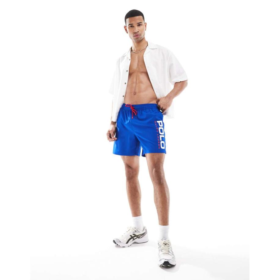 Polo Ralph Lauren - Sport Capsule - Traveler - Zwemshort met logo in koningsblauw Blauw