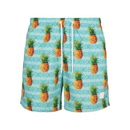 Urban Classics Urban Classics Zwemshorts turquoise / aqua / oker / goudgeel / groen