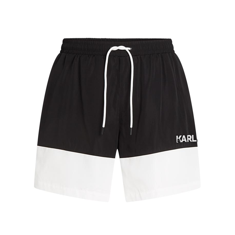 Karl Lagerfeld Karl Lagerfeld Zwemshorts zwart / wit -