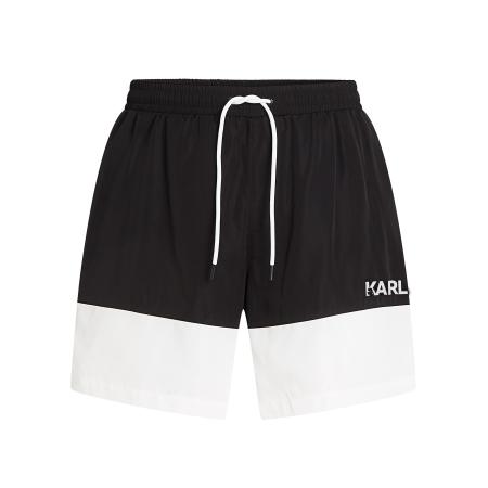 Karl Lagerfeld Karl Lagerfeld Zwemshorts zwart / wit