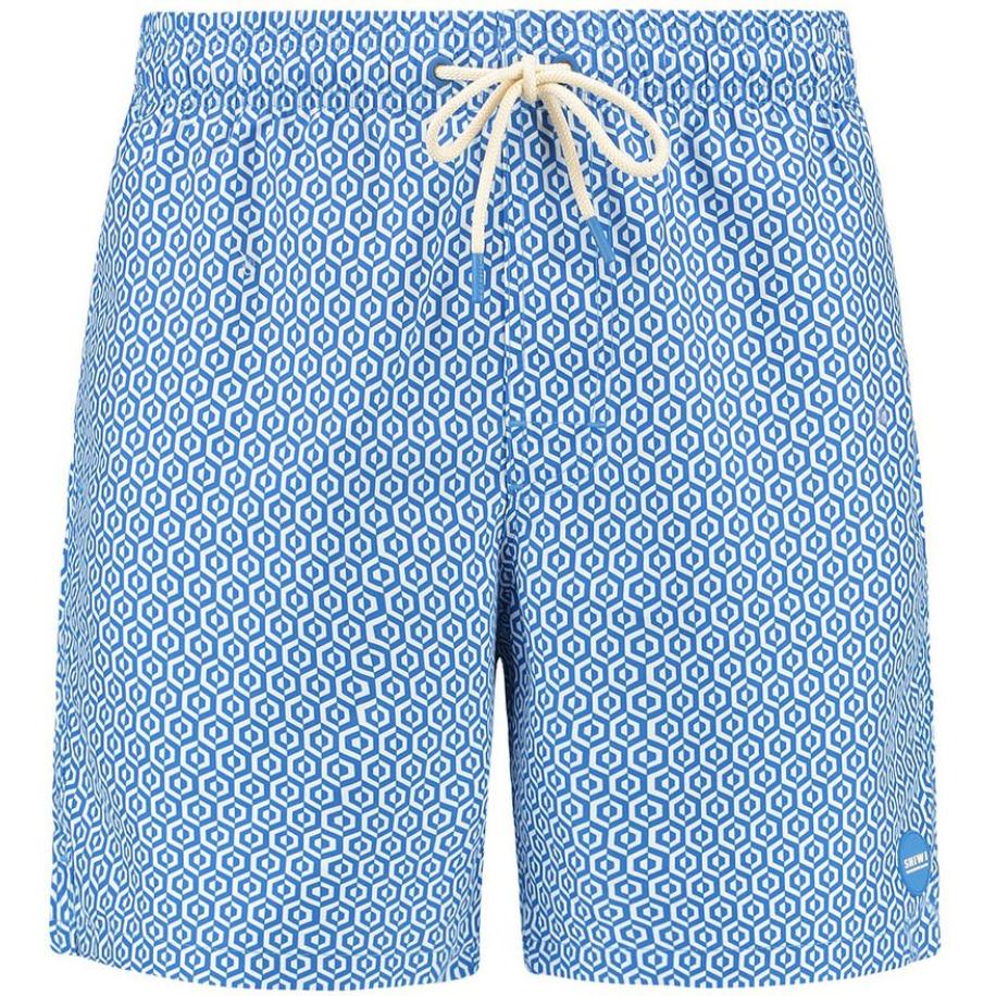 Shiwi Zwembroek Mike Geo Tile Kobaltblauw -