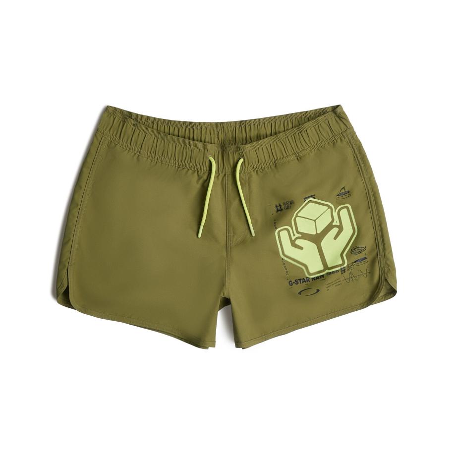 G-Star RAW G-STAR Zwemshorts olijfgroen / pastelgroen / zwart -