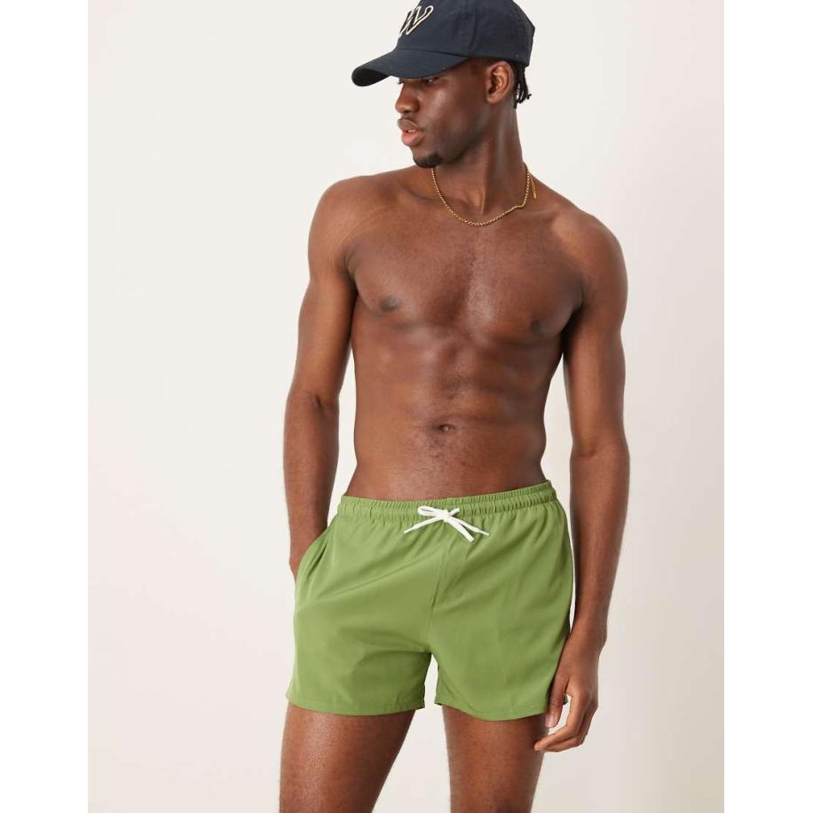 Free Society - Zwemshorts met print in groen Groen