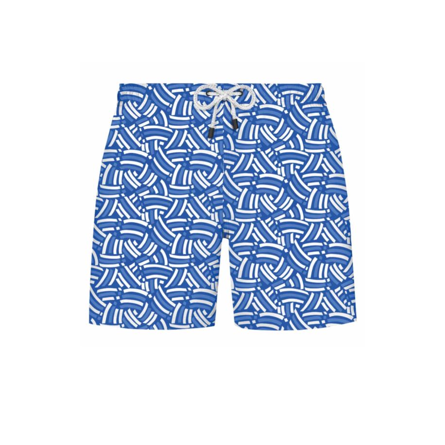 WESTMARK LONDON WESTMARK LONDON Zwemshorts GEOMETRIC blauw / wit -