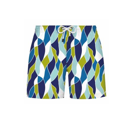WESTMARK LONDON WESTMARK LONDON Zwemshorts Geometric turquoise / donkerblauw / riet / wit