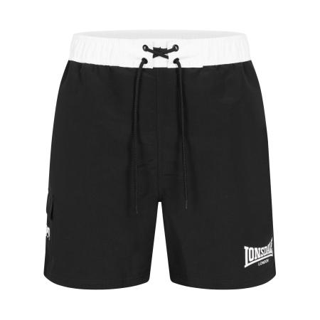 LONSDALE Zwemshorts Thorpe zwart / wit