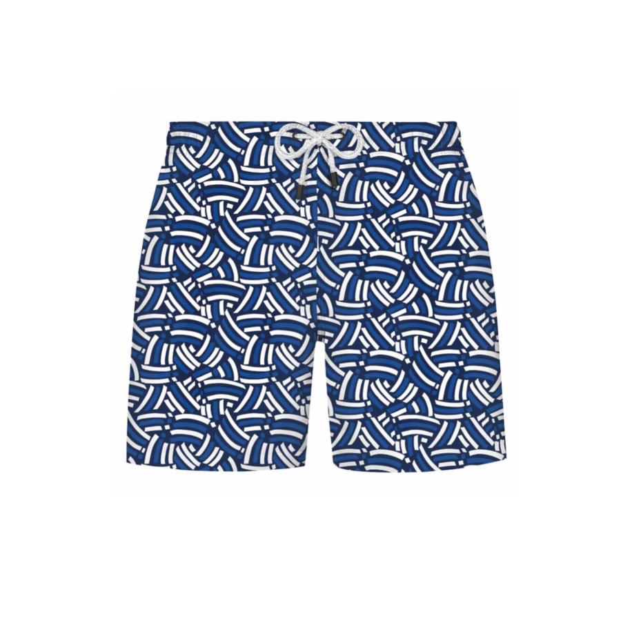 WESTMARK LONDON WESTMARK LONDON Zwemshorts Geometric marine / wit -