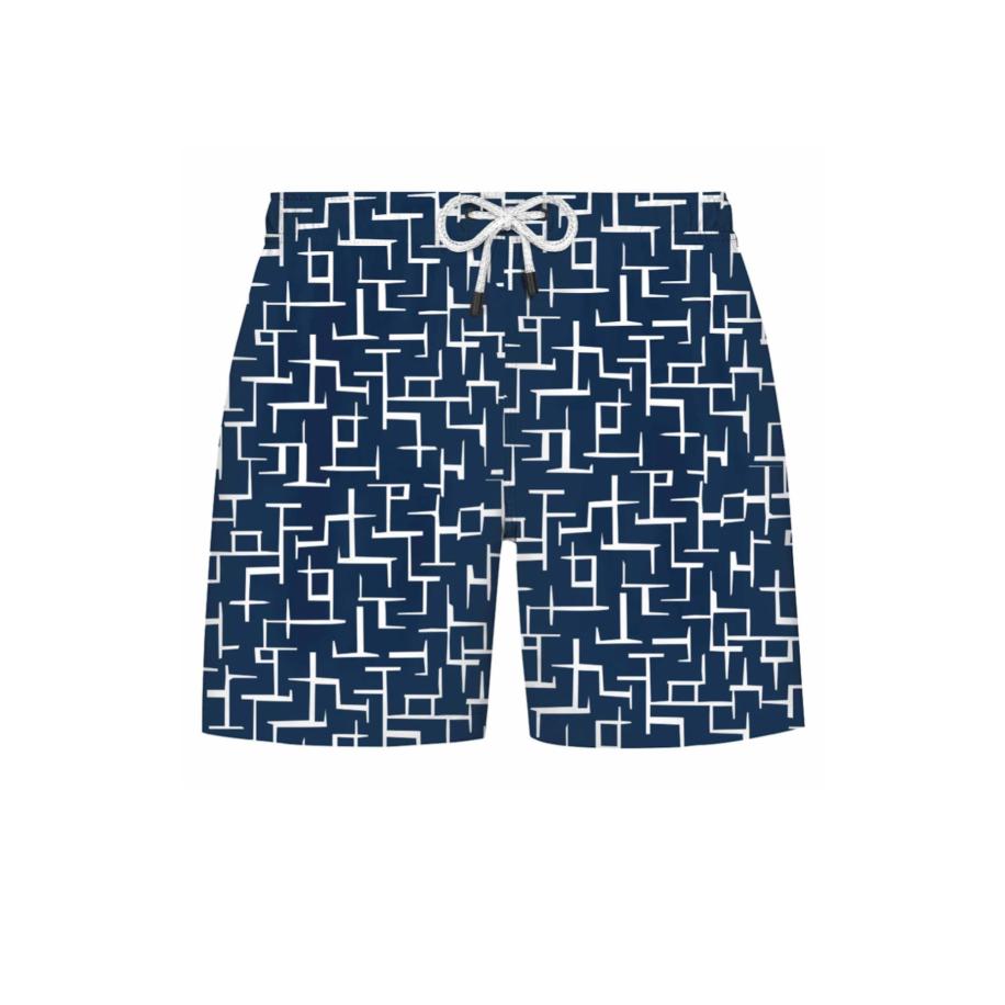 WESTMARK LONDON WESTMARK LONDON Zwemshorts Geometric marine / wit -