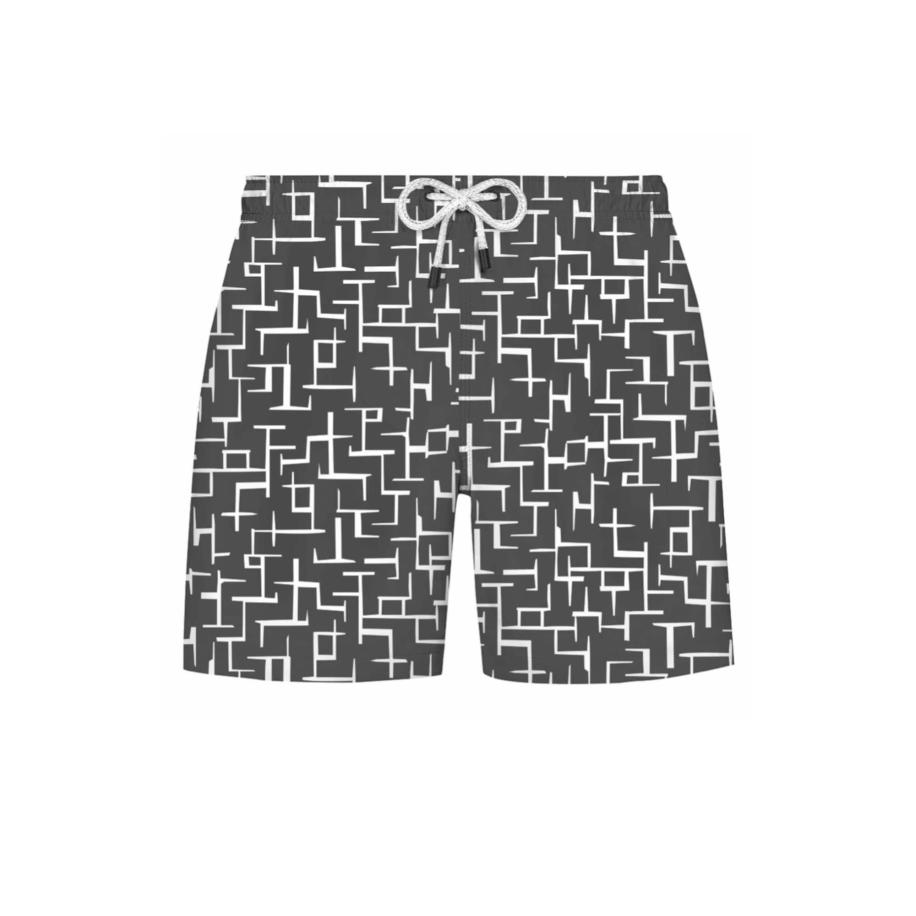 WESTMARK LONDON WESTMARK LONDON Zwemshorts Geometric lichtgrijs / donkergrijs -