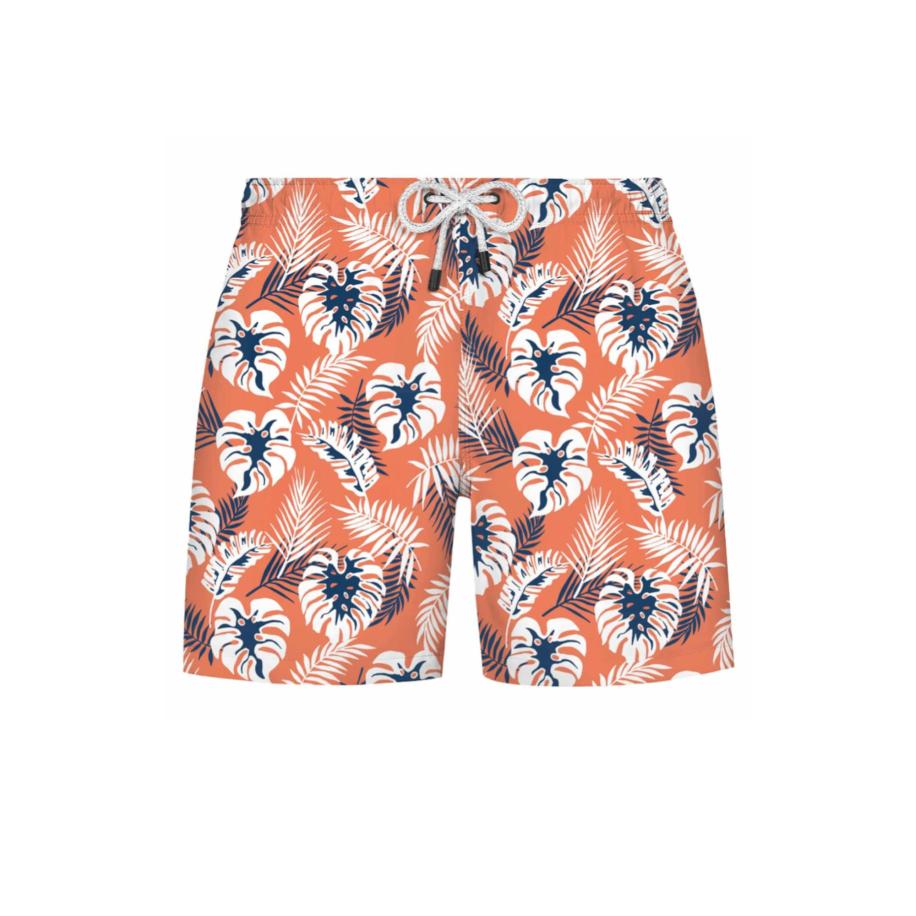 WESTMARK LONDON WESTMARK LONDON Zwemshorts Botanic navy / oranje / wit -