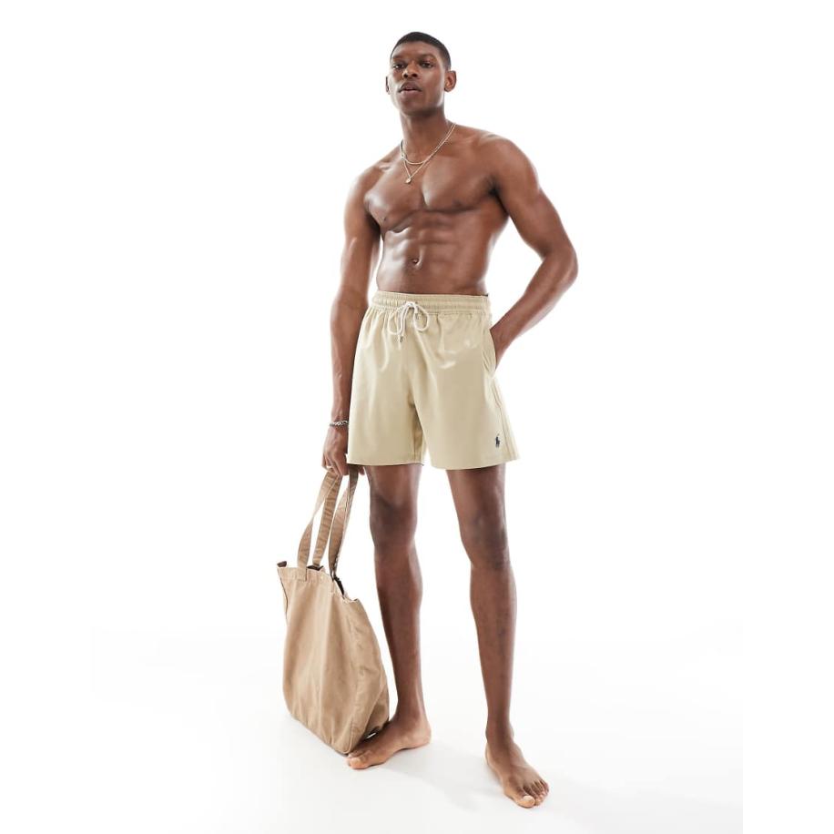 Polo Ralph Lauren - Traveler - Zwemshort met icoonlogo in beige-Neutraal Multicolor