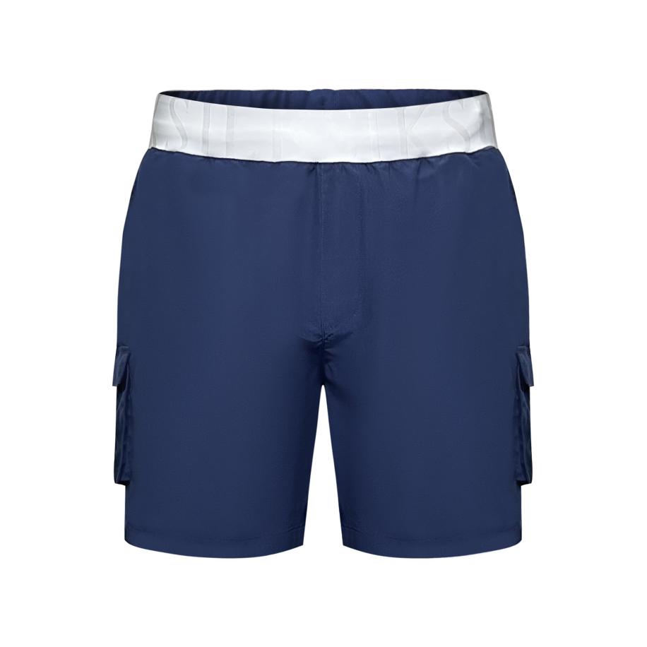 SikSilk SikSilk Zwemshorts navy / wit -
